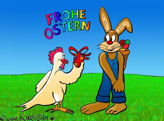 Osterhase-Ostern-Cartoon